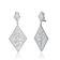 CZ Geometric Pave Drop Earrings In Sterling Silver
