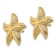 14k Yellow Gold Textured Starfish Stud Earrings