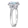 Aquamarine and Diamond 14K White Gold Ring 2.10ctw