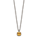 Sterling Silver Antiqued with 14K Accent Citrine Necklace