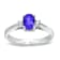 0.50cttw Tanzanite and Diamond Ring in 14k White Gold
