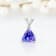 14K White Gold Trillion Tanzanite Pendant 1.00ctw