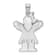 Rhodium Over 14k White Gold Satin Complete Girl with Bow on Right
Diamond Charm