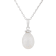 9-10mm White Cultured Freshwater Pearl Sterling Silver Pendant W/Chain