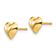 14k Yellow Gold Children's 7mm Heart Stud Earrings