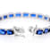 Lab-Created Blue Spinel Tennis Bracelet In Sterling Silver 23.92ctw