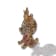 Gold Tone Pink and Clear Crystal Lion Key Chain