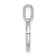 14K White Gold Diamond Letter D Initial Pendant