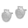Rhodium Over Sterling Silver Polished Scallop Shell Post Earrings