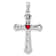 Rhodium Over 10k White Gold Heart Cross Pendant with 0.13 ctw Ruby and
0.20 ctw Diamond
