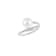 White Cultured Freshwater Pearl Rhodium Over Silver Ring
