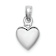 Rhodium Over 14k White Gold Polished 3D Heart Pendant