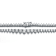 Graduated CZ Tennis Necklace In White Rhodium Over Brass