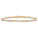 14K Two-tone Diamond-cut Beaded 7.5-inch Bracelet