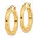 14k Yellow Gold Polished 1" Square Hoop Earrings