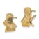 14k Yellow Gold Textured Beach Chair Stud Earrings
