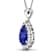 Blue Tanzanite and White Diamond 14K White Gold Pendant with 18 inch
Cable Chain 3.25ctw