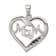 Rhodium Over Sterling Silver MOM Cubic Zirconia Heart Pendant