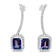 Rhodium Over Sterling Silver 8x6mm Tanzanite and White Cubic Zirconia
Earrings 3.30ctw