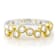 Lab-Grown Diamond Two-Tone Band Ring In 14K Gold Over Sterling Silver 0.50ctw