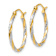 14k Yellow Gold and Rhodium Over 14k Yellow Gold 13/16" Twisted
Hoop Earrings