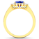 1.28ctw Violet Tanzanite and Diamond 14K Yellow Gold Halo Ring