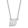 Rhodium Over Sterling Silver NHL LogoArt New Jersey Devils Small Necklace