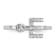 Rhodium Over 14K White Gold Lab Grown Diamond VS/SI GH, Initial E
Adjustable Ring