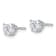 Rhodium Over 14K White Gold 1ct. 5mm Heart G H I True Light Moissanite Earrings