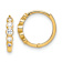 14k Yellow Gold Cubic Zirconia 7/16" Hinged Hoop Earrings
