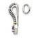 Rhodium Over Sterling Silver Antiqued with 14k Accent Polished Amethyst
Chain Slide Pendant