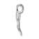 Rhodium Over Sterling Silver Polished Whale Tail Pendant