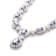 9.73 Ctw Tanzanite and 6.41 Ctw White Diamond Necklace in 14K WG