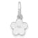 Rhodium Over Sterling Silver Multi-color Enameled Flower Children's Pendant