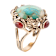 Barse Jewelry Wilder Blue Turquoise Gold Tone Statement Ring