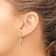 14k Two-tone Crucifix Dangle Earrings