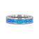 QUASAR Tungsten Wedding Band with Blue Green Opal Inlay 4mm