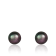 14k Yellow Gold 10-11mm Black Freshwater Pearl Stud Earrings
