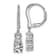 Rhodium Over Sterling Silver Polished Fancy Cubic Zirconia Leverback Earrings