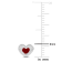 Children's Red and White Enamel Heart Stud Earrings in Sterling Silver