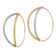 14k Yellow Gold and Rhodium Over 14k Yellow Gold Large Diamond-cut
Dangle Threader Earrings
