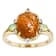 Sunstone, Opal And White Zircon Ring In 18K Gold Over Sterling Silver 0.29ctw