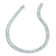 CZ Braided Tennis Necklace In Sterling Silver