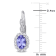 2.33ctw Tanzanite, White Topaz And Diamond Accent 14k White Gold Earrings
