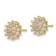 14K Yellow Gold Lab Grown Diamond SI1/SI2, G H I, Cluster Post Earrings