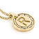 Cardano Initial R Pendant Necklace In 18K Gold Over Bronze