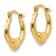 14K Yellow Gold Hollow Heart Hoop Earrings