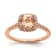14K Rose Gold Morganite Diamond Halo Engagement Ring