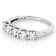 Lab-Grown Diamond Five-Stone Band Ring In 14K White Gold 1.00ctw