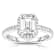 Asscher-Cut CZ Halo Ring In Sterling Silver
